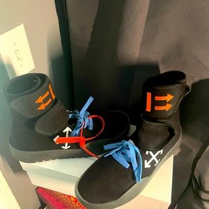 Mens Off White Moto wrap Black